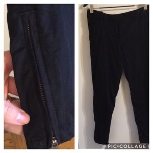 Loft Black ankle zip pants, sz 6